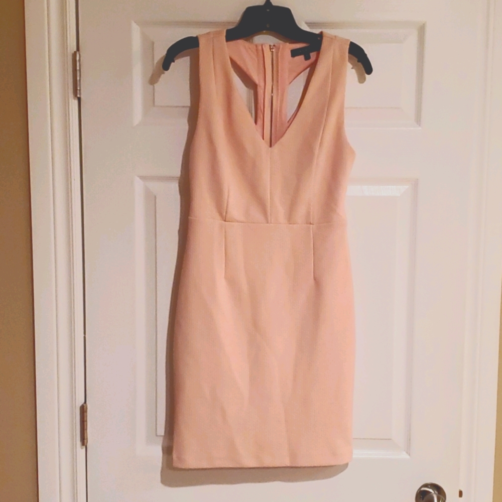 Light pink mini bodycon dress